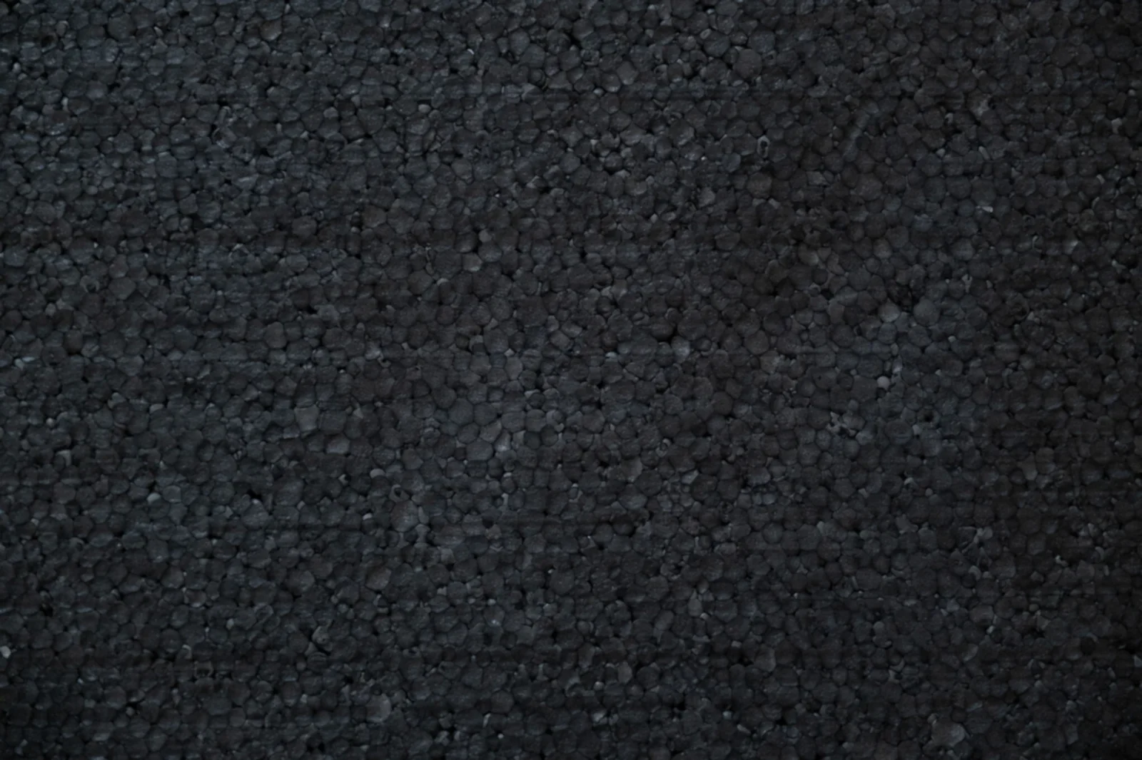 Black styrofoam backgraoung and close up